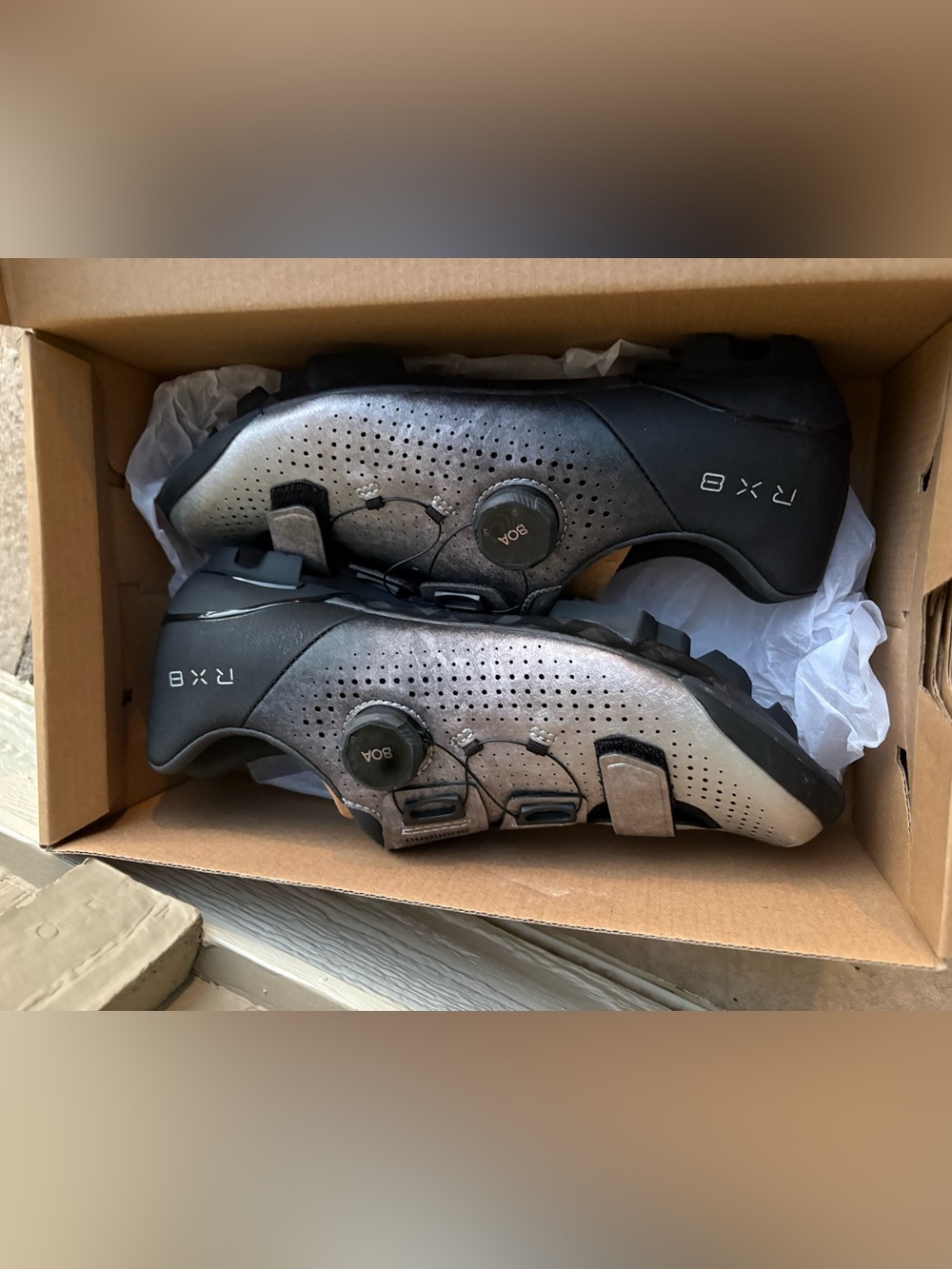 NEW Shimano RX8 Gravel Cycling Shoes SH-RX801 Silver Size EU 40 US 7/8.5
